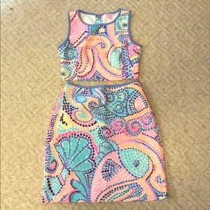 EUC Lilly Pulitzer Kennedy crop set Medium